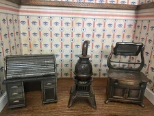 metal durham industries set of three small scale furniture 