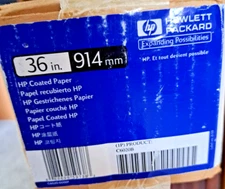 1 Roll HP Designjet Inkjet Large Format Paper 4.5 mil 36" x 150 ft White C6020B