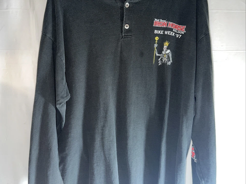 Camiseta vintage años 90 Bike Week para hombre Iron Horse salón talla manga larga sin etiqueta Foto 4 de 4