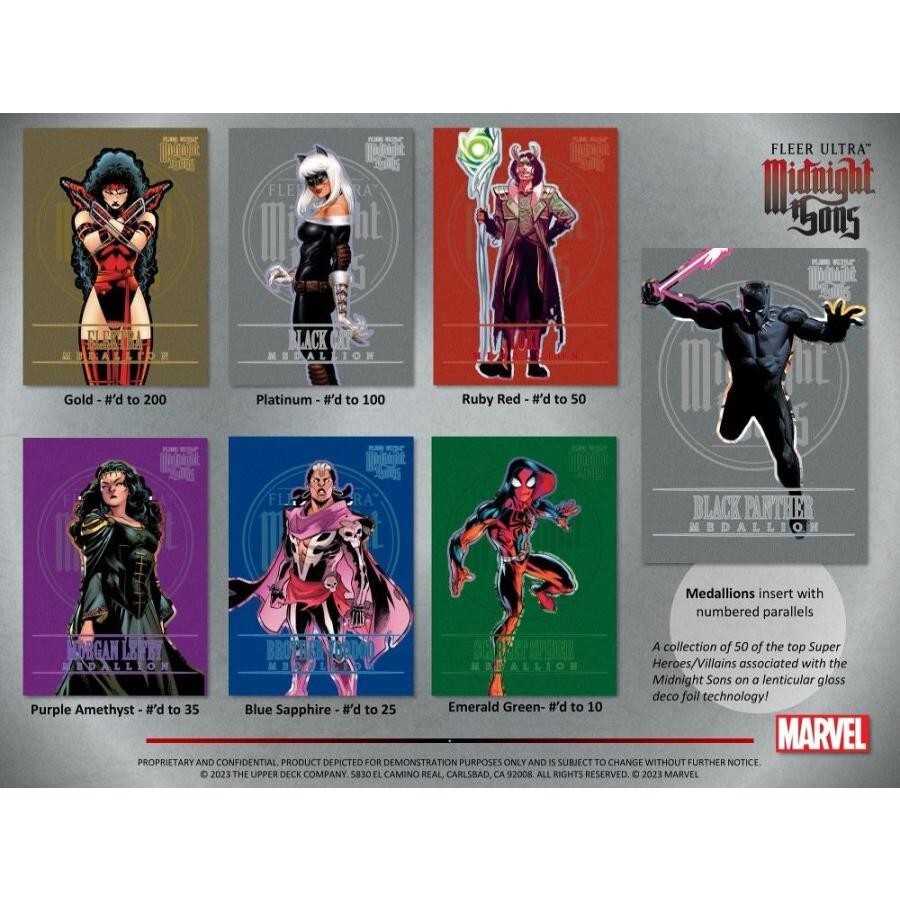 2023 Upper Deck Fleer Ultra Marvel Midnight Sons Factory Sealed