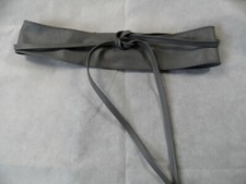 MADE IN ITALY Great Variable Leather Tie Belt Brown or Beige EC NEW