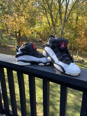 Size 6 - Air Jordan 6 Rings Black White Gym Red for sale online | eBay
