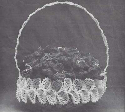 Crochet Floral PATTERN Christmas Bouquet Basket