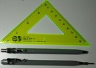NOS 5 Sets student size drafting tools triangles circles French curves & pencils — photo 2