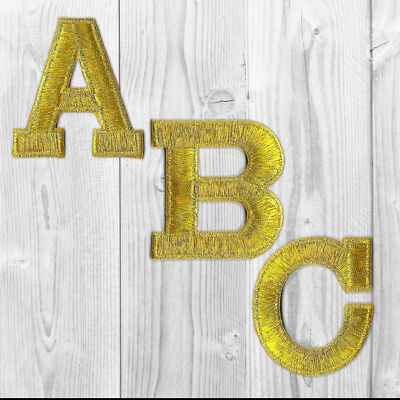 Iron on Letter Patches Embroidered 2'' Block Letters - 3 Colors - USA Seller!