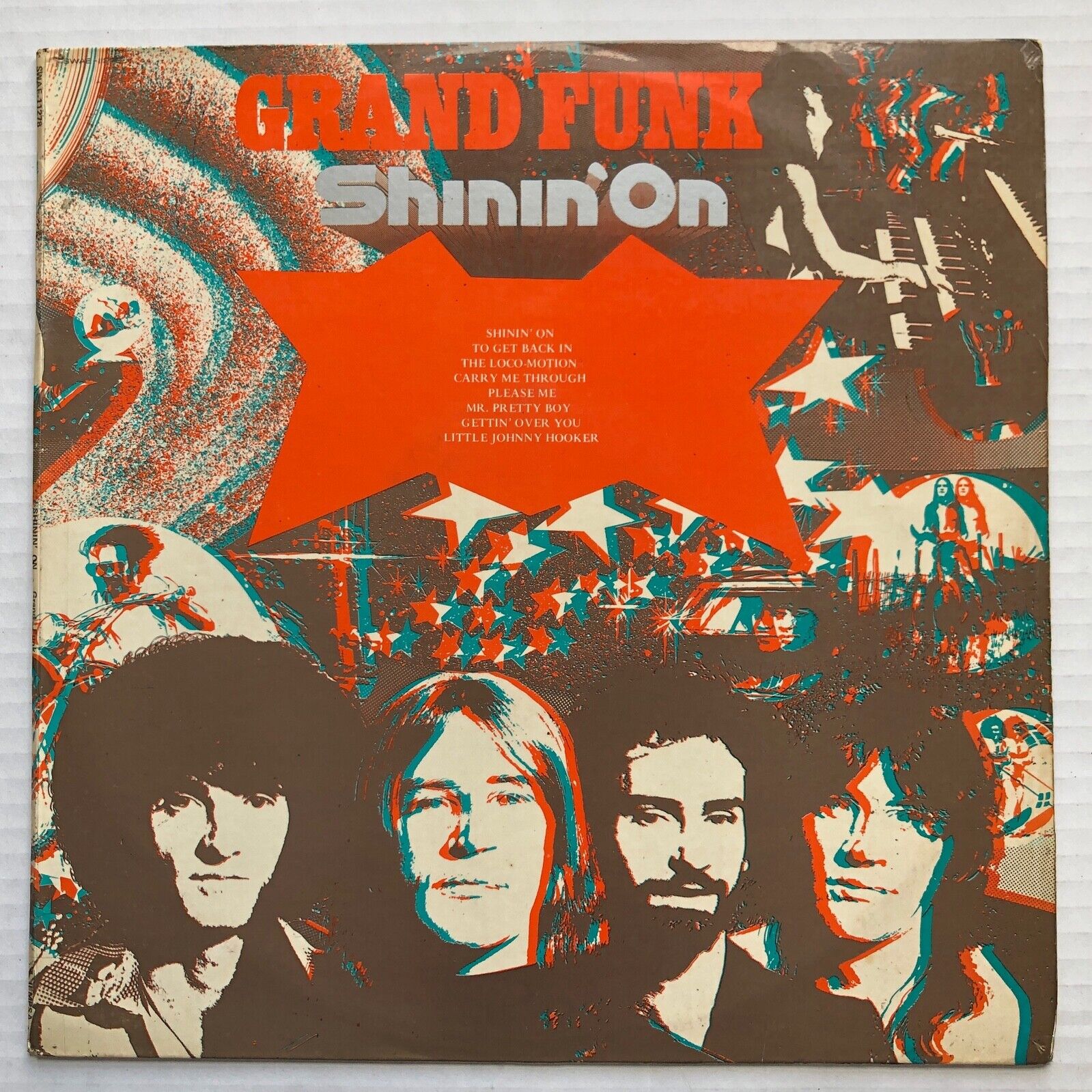 GRAND FUNK RAILROAD Shinin' On 1974 PERU Capitol LP Mark FARNER Todd Rundgren