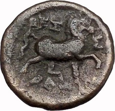 THESSALIAN LEAGUE Larissa 196BC Greek Coin ATHENA APOLLO Healer Cult   i43392