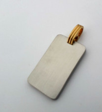 Charles JOURDAN, PLAQUE bicolore en acier brossé, neuve