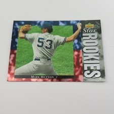 1994 Upper Deck Mark Hutton #18 Star Rookie New York Yankees Baseball Card. rookie card picture