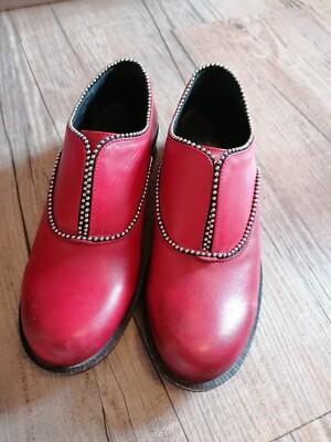 Girotti Schuhe Schlupfschuhe Slipper Leder Magenta rot Perlen 40