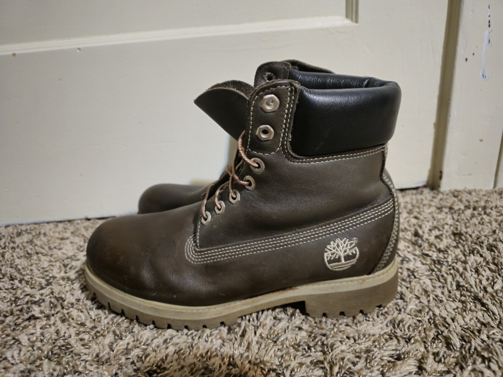 Vintage 90s Timberland Premium 6” Smooth Boots USA Made Deadstock 