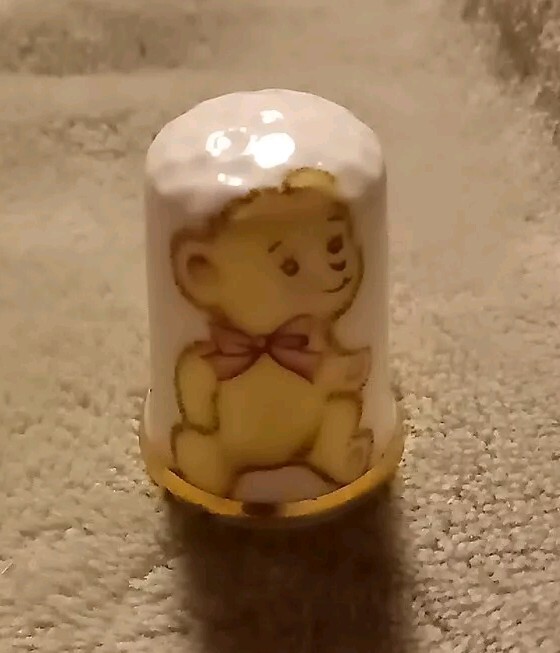 Teddy Bear With Ball Thimble Find China Made In England