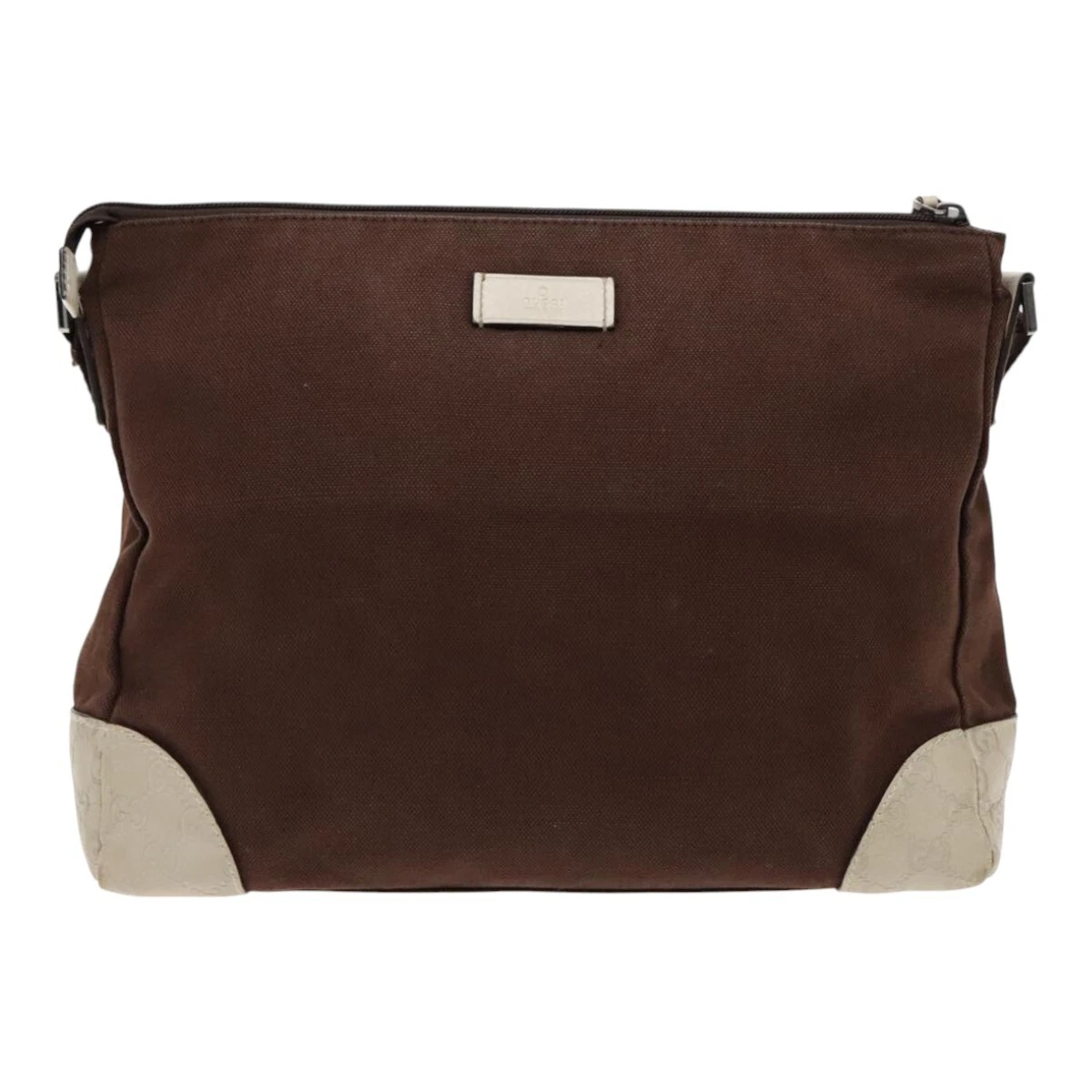 Sac bandoulière Gucci en toile marron authentique