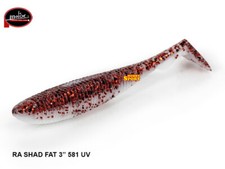 MOLIX RA SHAD FAT 3'' COLOR  581 UV BLOODY WHITE  SPINNING SPIGOLA BLACK BASS