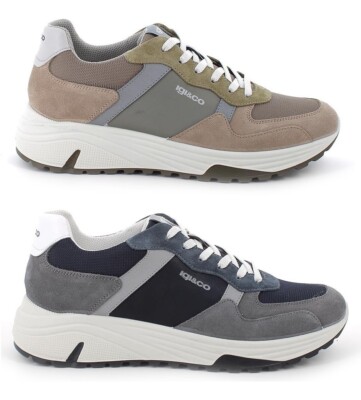 IGI & CO 76362 P/E Herren Schuhe Sneaker Leder Wildleder Stoff Schnürer Freizeit