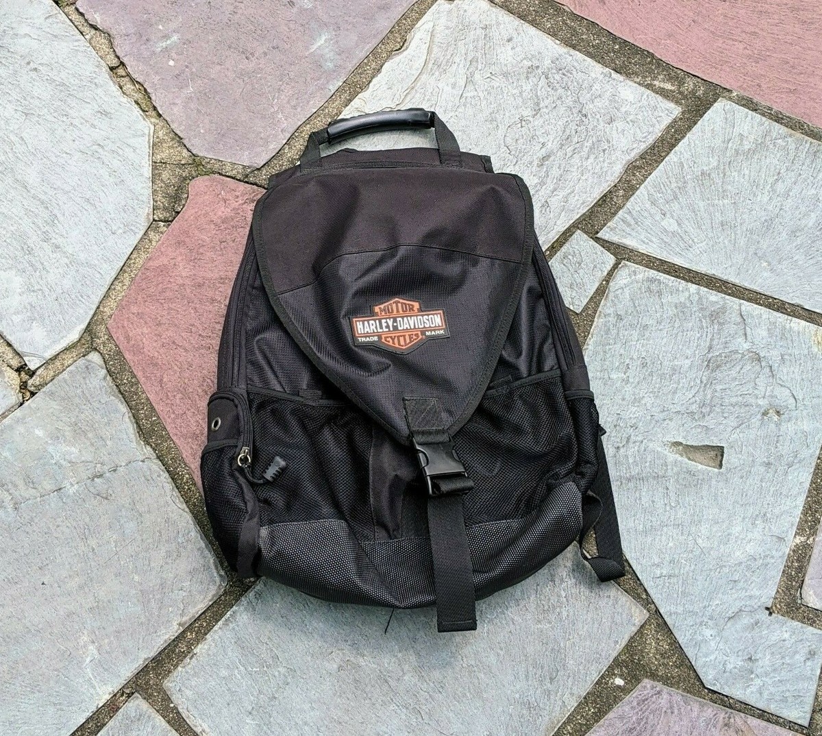 HARLEY-DAVIDSON バックパック 黒/オレンジ Amazon.com | Harley-Davidson Orange Patch Bar & Shield Logo