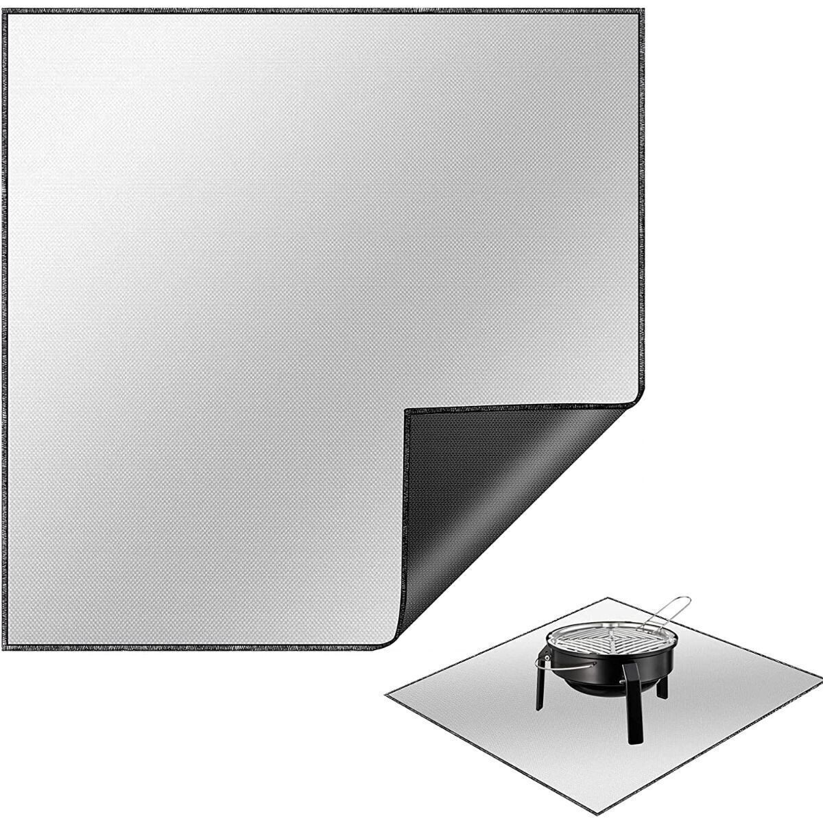 Outdoor BBQ Fire Pit Protector Mat Heat Resistant Mat Deck Patio Floor