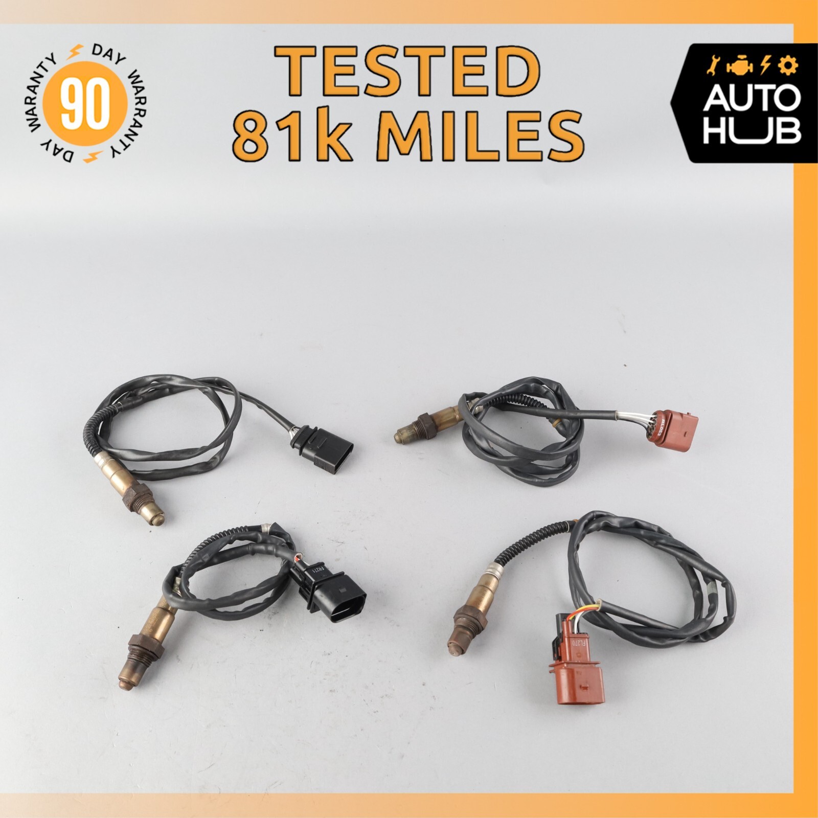 Bentley Continental GT Front & Rear Oxygen O2 Sensor Lambda Set OEM 81k