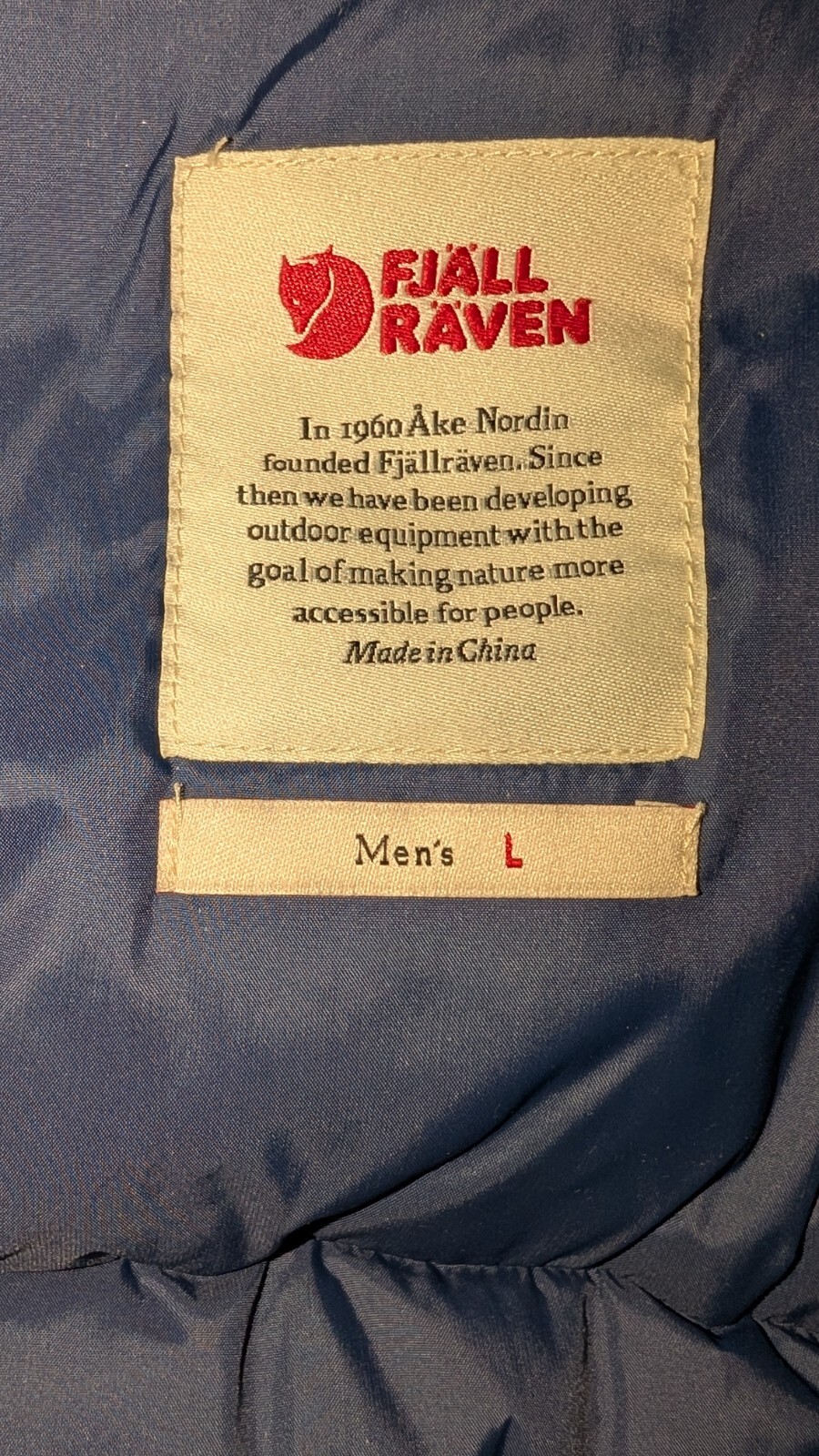 Fjallraven Expedition Jacket Mens Large Navy Down Hooded Reg $625 image 4