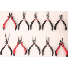 Jewellery Mini Pliers Flat Round Bent Nose Side End Cutter Beading Making Tools