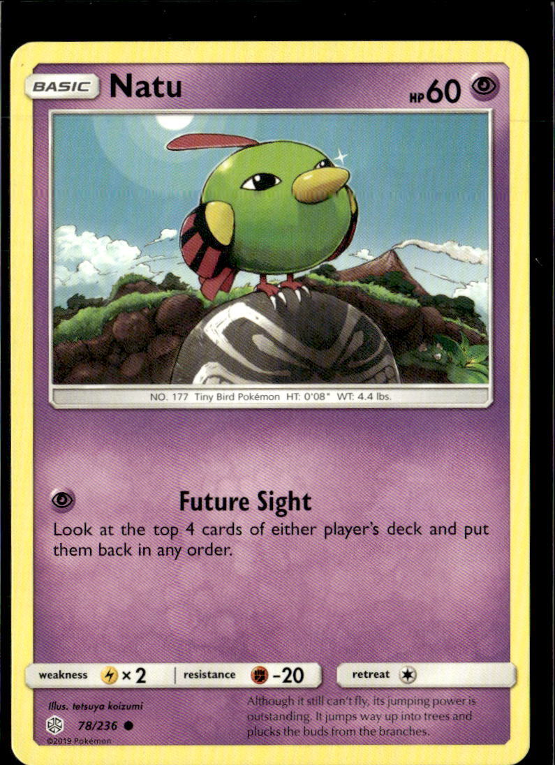 Pokemon Natu 78/236 Cosmic Eclipse Non Holo Common  2 Card Lot