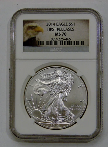 2014 - Silver American Eagle - NGC MS 70 First Releases 