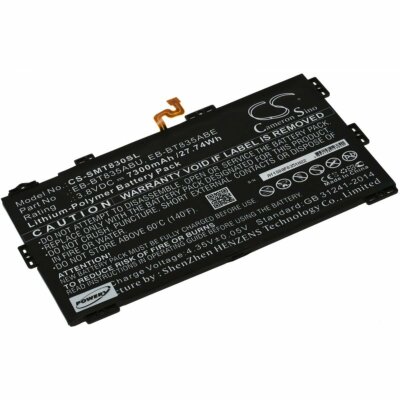 Akku für Tablet Samsung SM-T830 / SM-T835 3,8V 7300mAh/27,7Wh Li-Polymer Schwarz