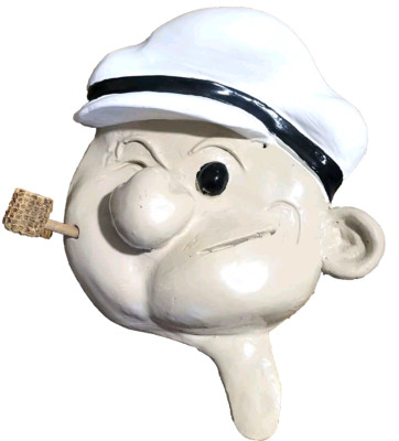 POPEY the Sailor Man Fiberglass Head Figure Handmade Mold 16''x13''