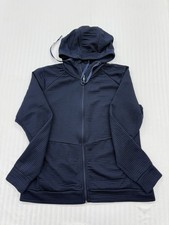 Calvin Klein Unisex Kids Navy Zip Hoodie Size 14 Quilted Regular Condition