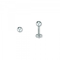 Ohrstecker Kugel O 4,0 Mm 925/- Silber Rhodiniert Poliert