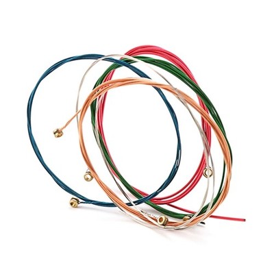 Set of 6Pcs Guitar Strings Color Replacement Strings 0.31mm 0.36mm 0.62mm 0.80mm