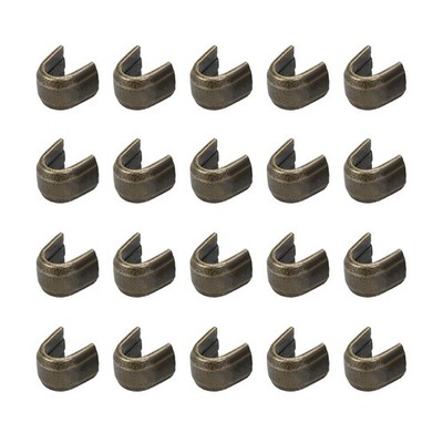 Zipper Repair Kit, Zipper Slider Retainers #10 U Shape Top Stop(20 Pack, Bronze)