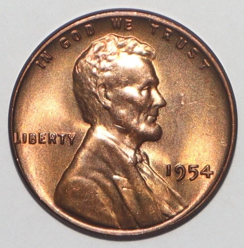 1954 Lincoln Cent RED CHOICE BRILLIANT UNCIRCULATED (J287)
