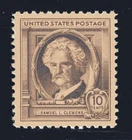 1940 Famous American Mark Twain Samuel Clemens, Author, Single 10c Sc# 863, MNH