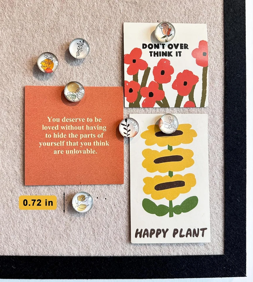 24 Glass Decorative Push Pins, Cute Bulletin Board Pins, Cute Thumbtacks for Cor - Image 4 of 4