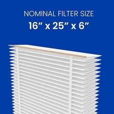 401 16 in. x 25 in. x 6 in. MERV 10 FPR 10 Pleated Air Filter For Air Cleaner