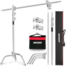 Stainless Steel Heavy Duty C-Stand with Boom Arm,10.8ft/330cm Adjustable Phot...
