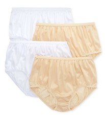 Teri 331X Plus Full Cut Nylon Brief Panty - 4 Pack