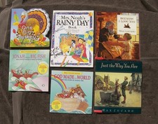 6 Kids Bible Sticker Book Jonah God Noah  s Ark Activity Max Lucado Thanksgiving