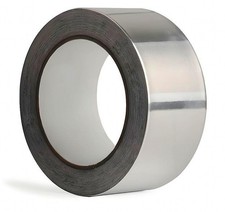Aluminum Foil Tape 2" x 100' Silver, 4mil Thick, Heavy Duty, High Temp, HVAC ...