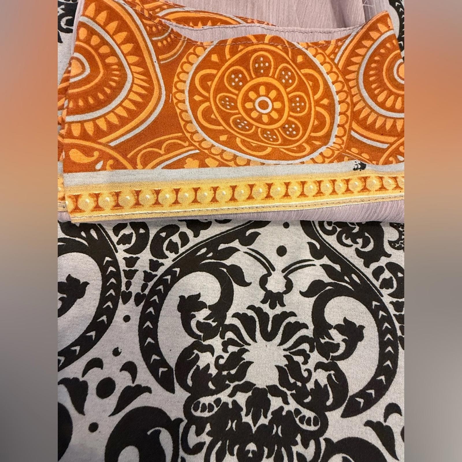 Paisley tunic top patchwork neutral multicolored … - image 13