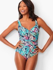 Miraclesuit Amici V-Neck One-Piece Swimsuit Size 14