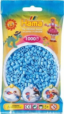 Malte Haaning Plastic A/S Hama  Bügelperlen Midi - Pastell Blau 1000 Perlen.