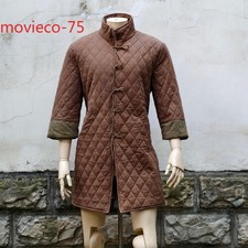 Medieval Gambeson 3/4 Sleeve Cosplay Diamond Quilted Gambeson Performance Black