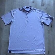 Turtleson Performance Golf Polo Shirt Men's Large L Blue Print Stretch