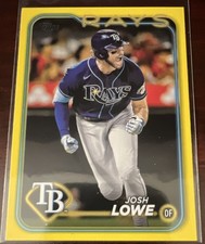 Topps 2024 Series 1 Josh Lowe Base #253 Tampa Bay Rays Yellow Parallel