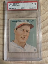1933 Goudey Big League Chewing Gum - R319 Goose Goslin #110