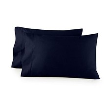 Organic Flannel Pillowcases Size Set of 2 - Ultra Comfortable 100 Queen Navy