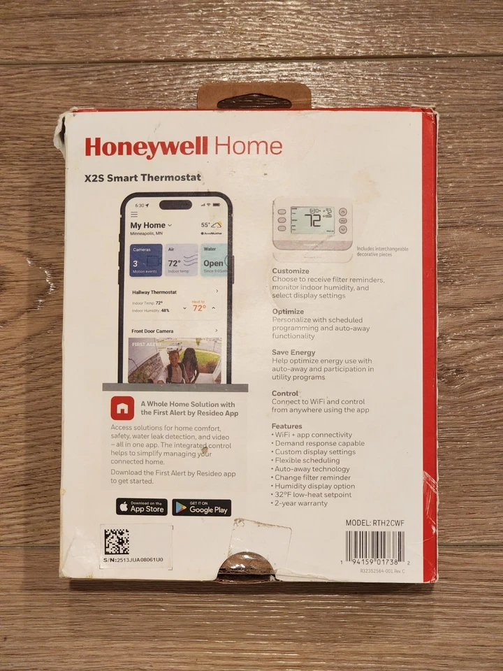 Honeywell X2S Smart Thermostat-- OPEN BOX - Image 2 of 4