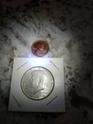 1964 Kennedy Half Silver Dollar 90% Junk Silver AU-BU With Bonus 1957 RED BU...